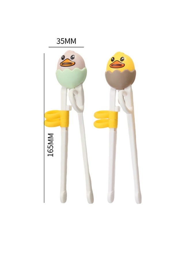 Training Chopsticks for Kids and Beginners, 2 Pairs Chopstick Set With Attachable Learning Chopstick Helper - Image 2